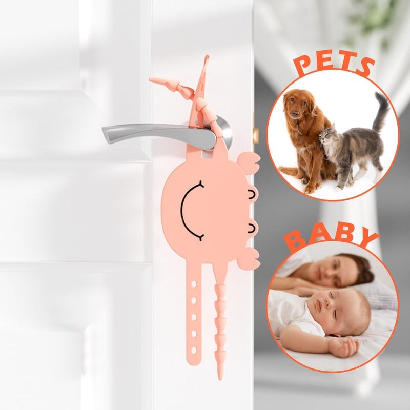 Elfzone Door Silencers for Slamming - Door Latch Cover,3pcs Silicone Latch Covers Door Slam Stopper - Image 5